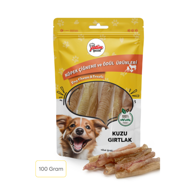 Kuzu Gırtlak 100 Gram - Lamb Trachea