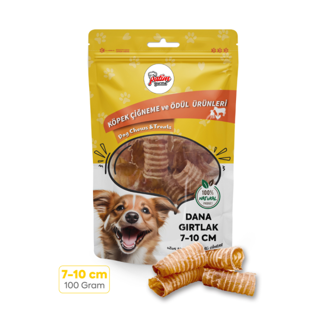 Dana Gırtlak 7-10 Cm 100 Gram - Beef Trachea (3-7 inc)